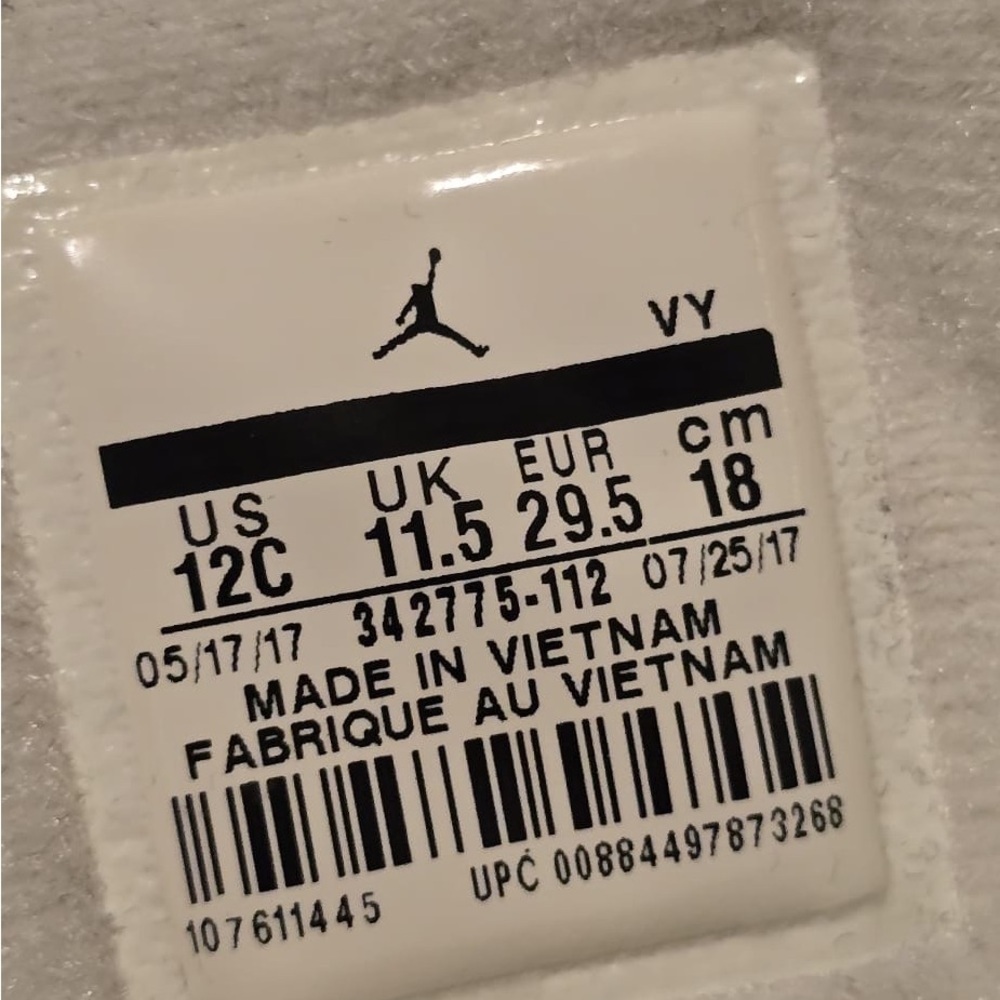 Jordan Kids White and Brown Sneakers - Picture 7 of 15